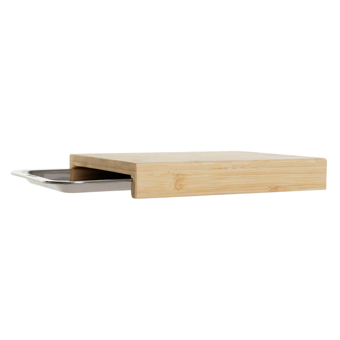 Masă de tăiat DKD Home Decor Natural Bambus Oțel inoxidabil 28 x 21,5 x 4,2 cm