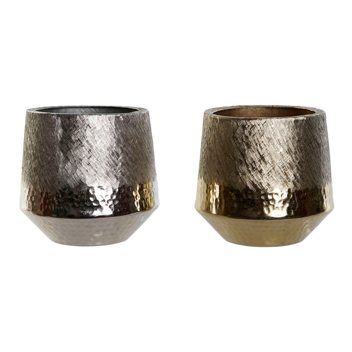 Decorațiune pentru Centrul Mesei DKD Home Decor Auriu* Argintiu Romantic 19 x 19 x 20 cm (2 Unități)