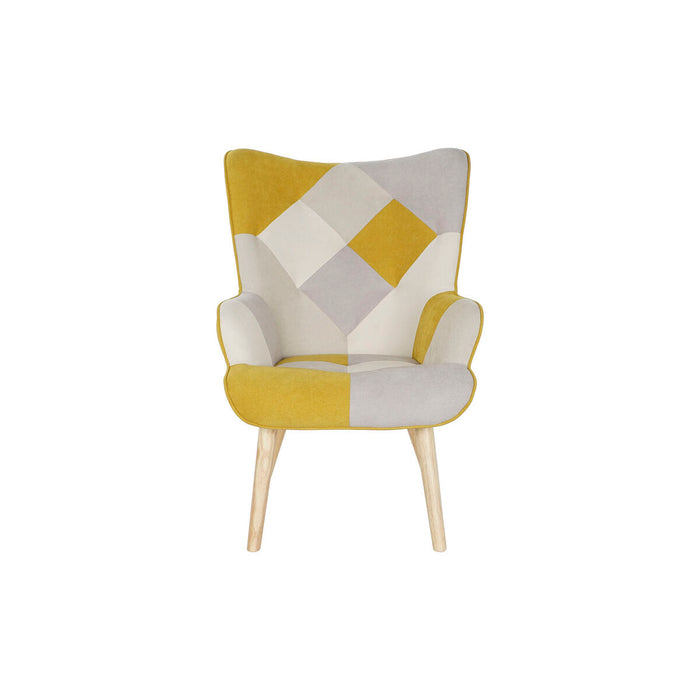 Fotoliu DKD Home Decor Galben Bej Gri deschis 70 x 73 x 100 cm