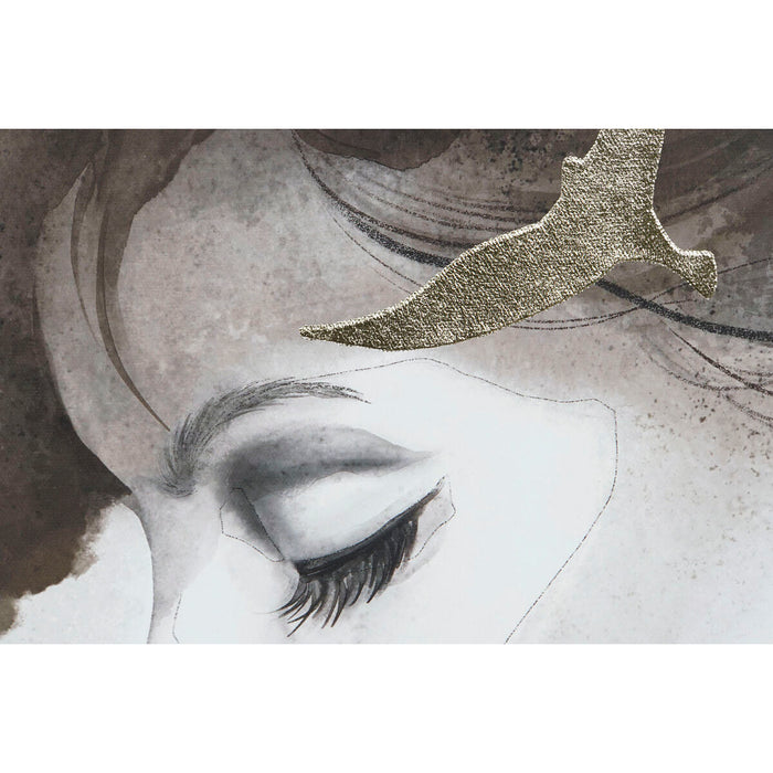 Tablou DKD Home Decor Femeie 100 x 4 x 100 cm (2 Unități)