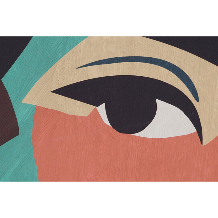 Tablou DKD Home Decor 104 x 4,5 x 143,5 cm Femeie Colonial (2 Unități)