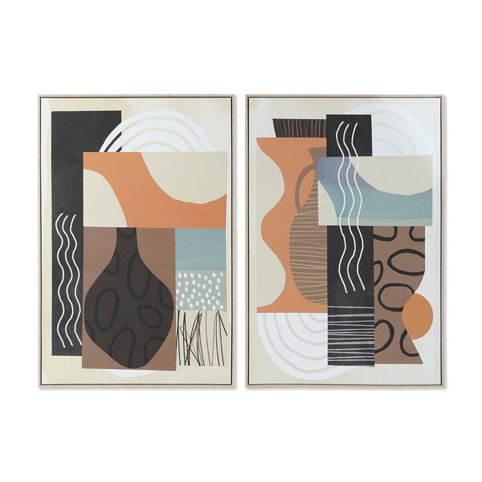 Tablou DKD Home Decor Abstract Modern 84 x 4,5 x 123 cm (2 Unități)