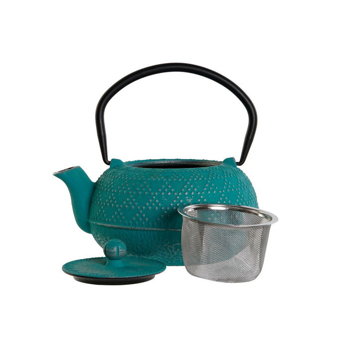 Ceainic DKD Home Decor Albastru Negru Fier 700 ml (2 Unități)
