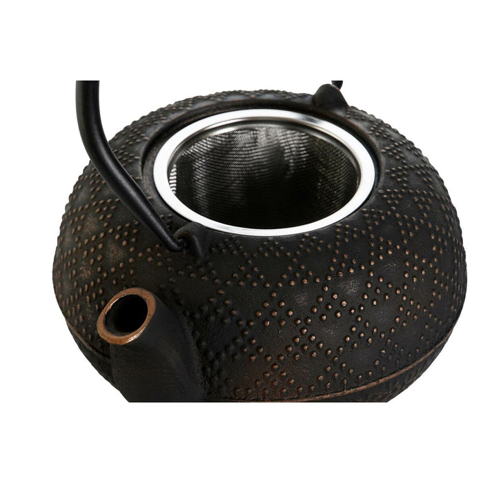 Ceainic DKD Home Decor Albastru Negru Fier 700 ml (2 Unități)