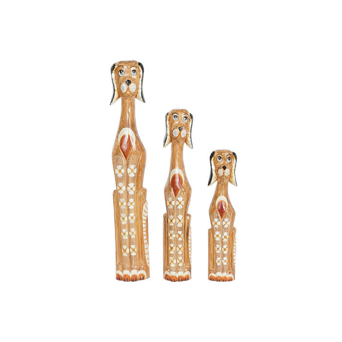 Figură Decorativă DKD Home Decor Alb Maro Câine Tropical 80 cm 16 x 9 x 100 cm