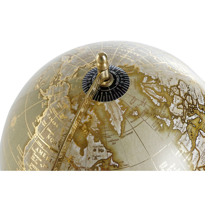 Glob Pământesc DKD Home Decor Maro Auriu* PVC Metal 24 x 20 x 38 cm