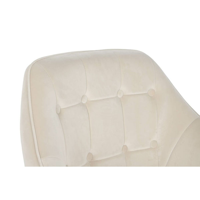 Fotoliu DKD Home Decor Crem Auriu* Metal 74 x 74 x 90 cm