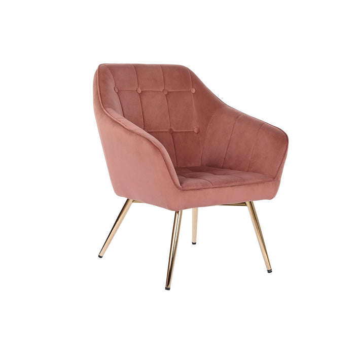 Fotoliu DKD Home Decor Auriu* Teracotă Кадифе Metal 74 x 74 x 90 cm