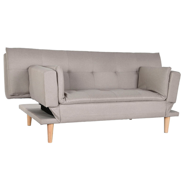 Canapea extensibilă DKD Home Decor Bej Lemn Scandi 180 x 85 x 83 cm
