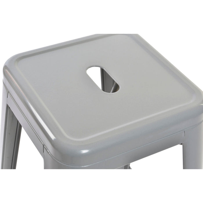 Taburet DKD Home Decor 43 x 43 x 76 cm Gri Metal