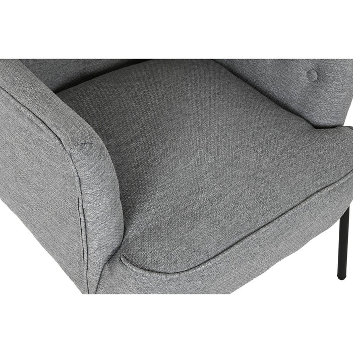Fotoliu DKD Home Decor Gri Metal 65 x 73 x 79,5 cm