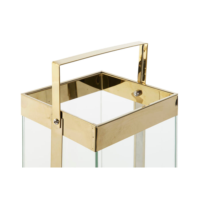 Felinar DKD Home Decor Geam Auriu* Metal 18 x 18 x 35 cm