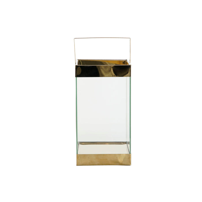 Felinar DKD Home Decor Geam Auriu* Metal 18 x 18 x 35 cm