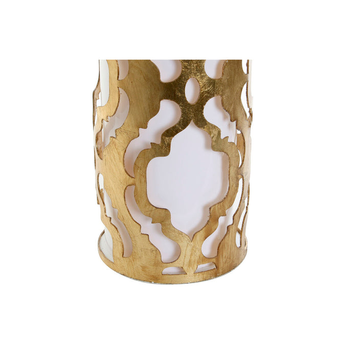 Lampă de masă DKD Home Decor Alb Auriu* PVC Metal 60 W 220 V 40,5 x 40,5 x 74,5 cm