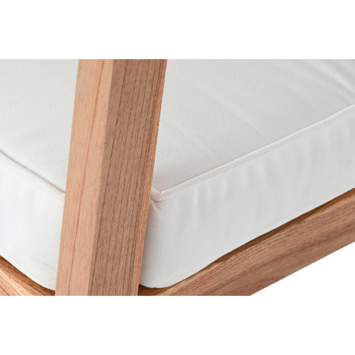 Fotoliu DKD Home Decor Alb Maro Bej Natural Poliester 60 x 84 x 85 cm