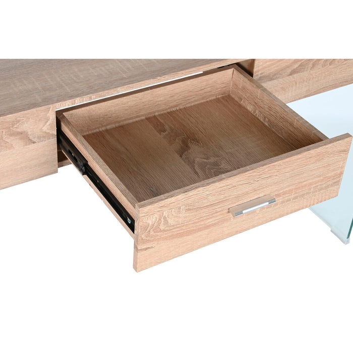 Consolă DKD Home Decor Transparent Maro Deschis Geam Lemn MDF 120 x 35 x 80 cm