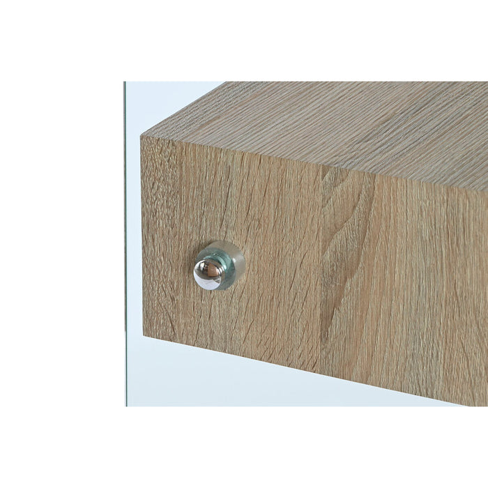 Consolă DKD Home Decor Transparent Maro Deschis Geam Lemn MDF 120 x 35 x 80 cm