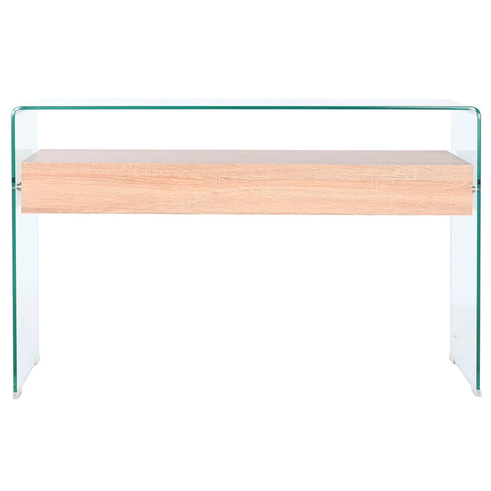 Consolă DKD Home Decor Transparent Maro Deschis Geam Lemn MDF 120 x 35 x 80 cm