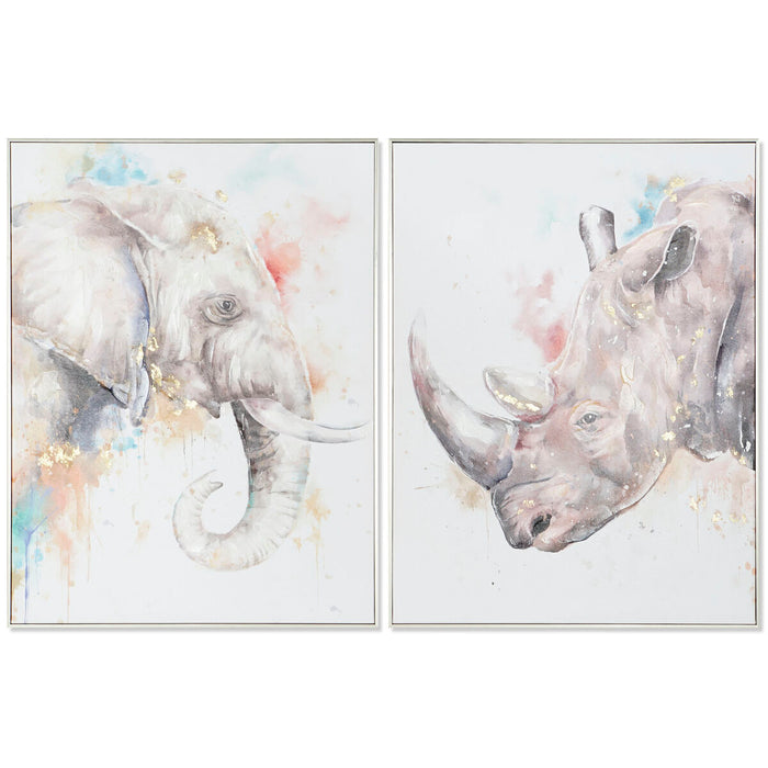 Tablou DKD Home Decor Modern animale 60 x 3,5 x 80 cm (2 Unități)