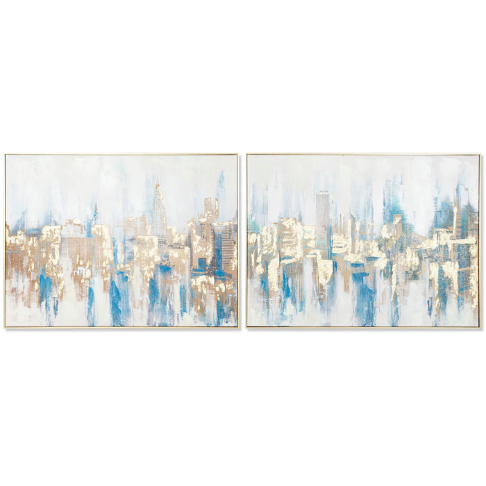 Tablou DKD Home Decor New York Loft 80 x 3,5 x 60 cm (2 Unități)