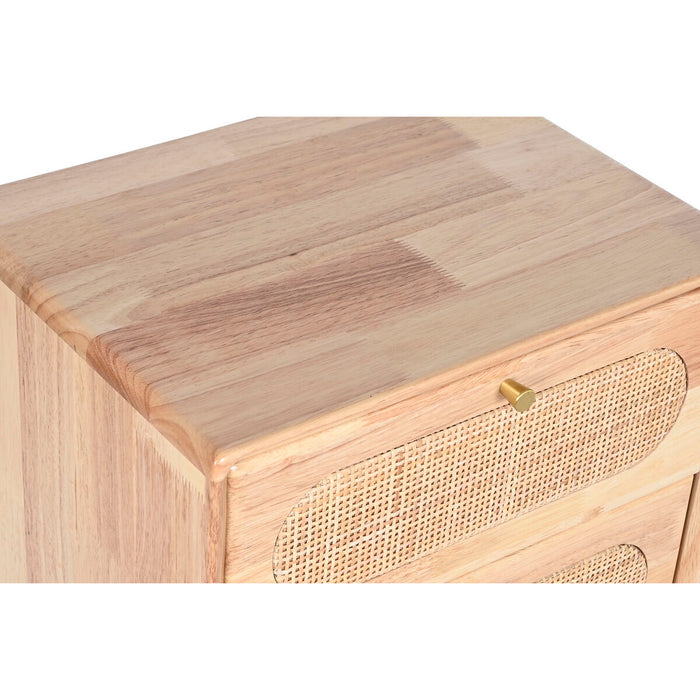 Dulap cu Sertare DKD Home Decor Natural Metal Lemn de cauciuc 40 x 30 x 78 cm