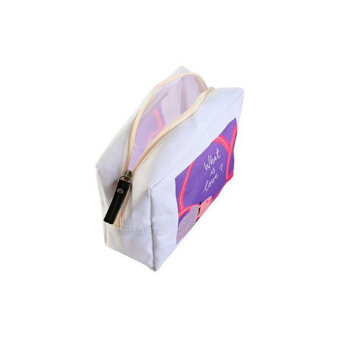Trusă de Voiaj DKD Home Decor Alb polialgodon 15 x 6 x 12 cm (4 Unități)