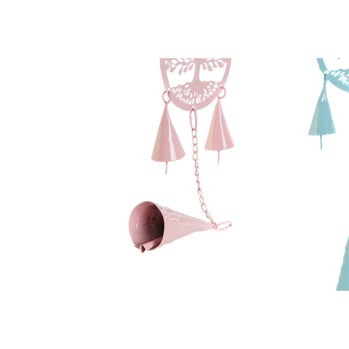 Decorațiune Suspendată DKD Home Decor Copac Alb Bej Gri Roz 7 x 3 x 96 cm (4 Unități)