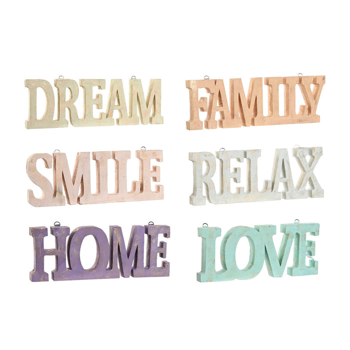 Decorațiune de Perete DKD Home Decor Multicolor Urban 40 x 1 x 15 cm (6 Unități)