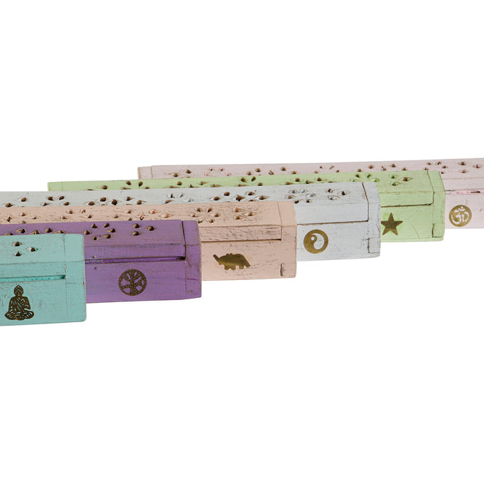 Suport DKD Home Decor Tămâie Lemn de mango Indian 29 x 4 x 5 cm (6 Unități)