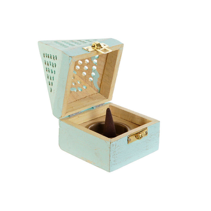 Suport DKD Home Decor Tămâie Lemn de mango Indian 7 x 7 x 13 cm (6 Unități)