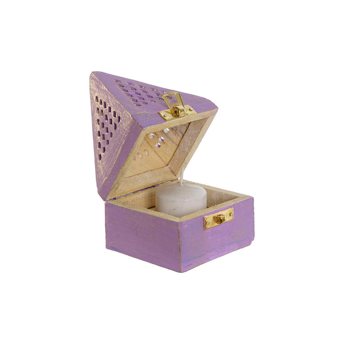 Suport DKD Home Decor Tămâie Lemn de mango Indian 7 x 7 x 13 cm (6 Unități)