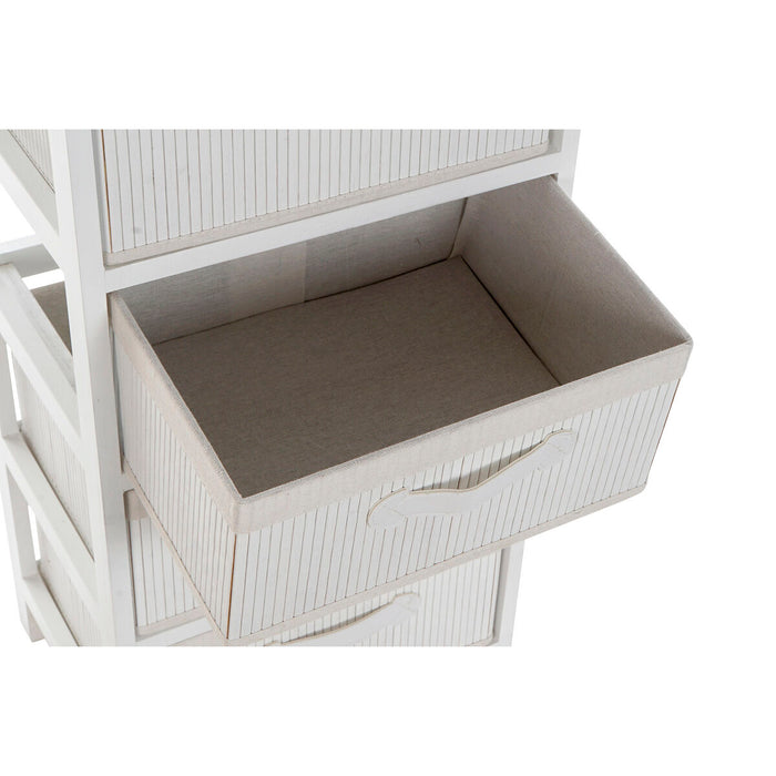 Dulap cu Sertare DKD Home Decor Alb Bambus Lemn de paulownia 42 x 32 x 81 cm