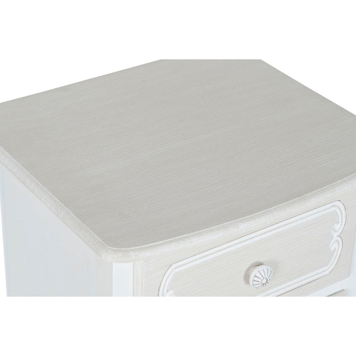 Noptieră DKD Home Decor Alb Maro Deschis Lemn MDF 40 x 34 x 66 cm