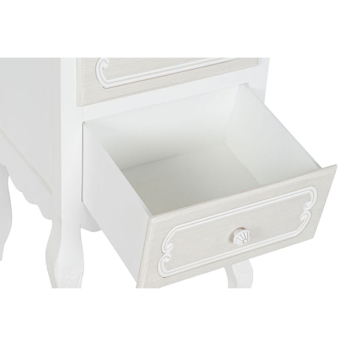 Noptieră DKD Home Decor Alb Maro Deschis Lemn MDF 40 x 34 x 66 cm