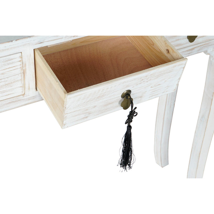 Consolă DKD Home Decor Alb Natural Brad Lemn MDF 96 x 26 x 80 cm