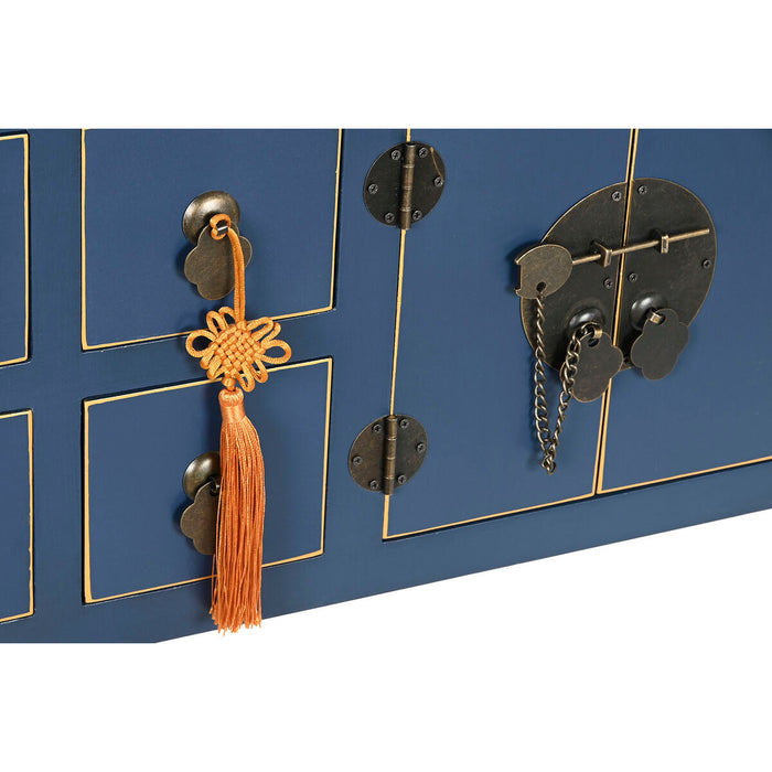 Console DKD Home Decor Albastru Auriu* Brad Lemn MDF 98 x 26 x 80 cm