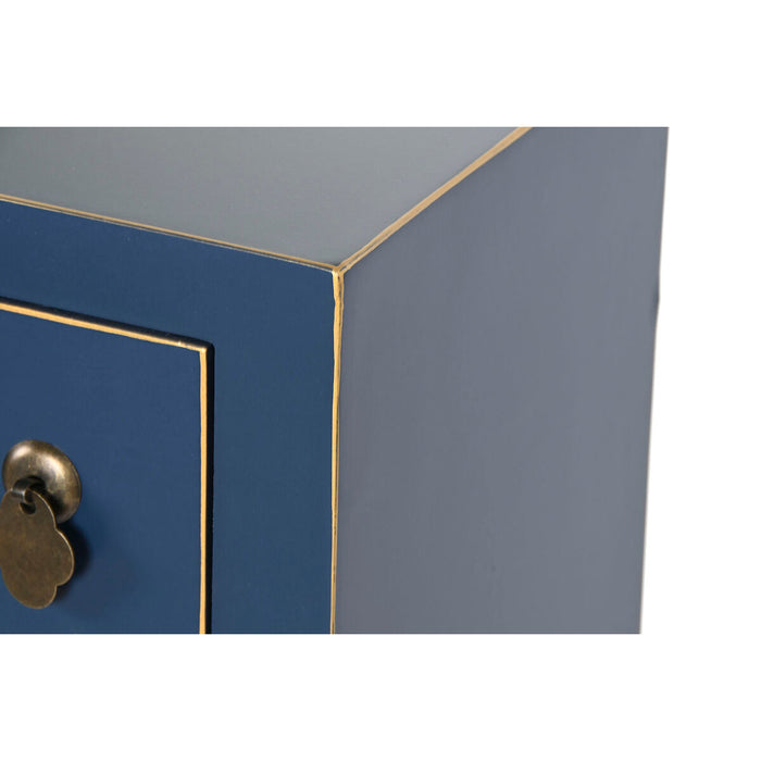 Mobilă Laterală DKD Home Decor Albastru Auriu* Brad Lemn MDF 95 x 24 x 79 cm