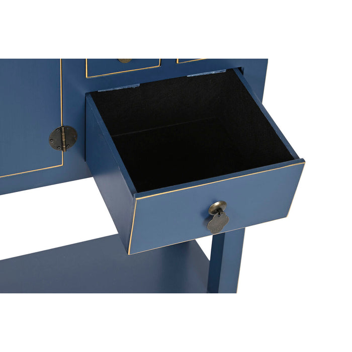 Mobilă Laterală DKD Home Decor Albastru Auriu* Brad Lemn MDF 95 x 24 x 79 cm