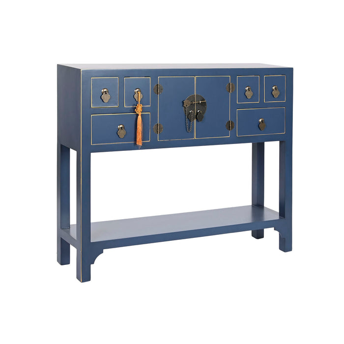 Mobilă Laterală DKD Home Decor Albastru Auriu* Brad Lemn MDF 95 x 24 x 79 cm