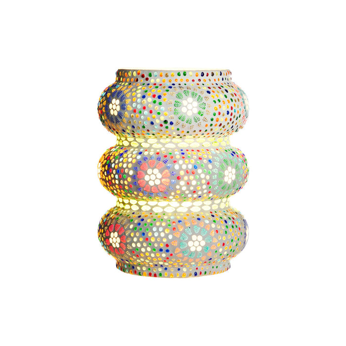 Lampă de masă DKD Home Decor Alb Multicolor Geam 40 W 220 V 23 x 23 x 30 cm
