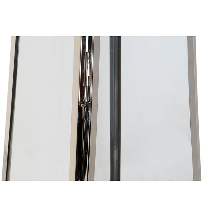 Lucerna DKD Home Decor Maro Argintiu Piele Geam Oțel Cromat 30 x 30 x 66 cm