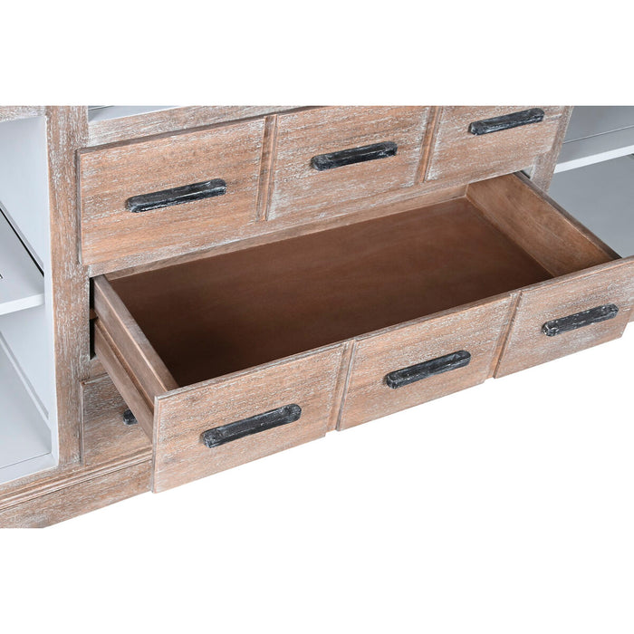 Raft DKD Home Decor Gri Natural Lemn de mango 220 x 45 x 230 cm