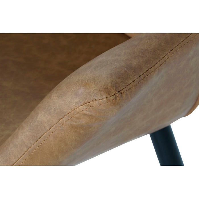 Scaun de Birou DKD Home Decor Negru Cămilă Poliuretan 68 x 64 x 82 cm