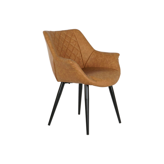 Scaun de Birou DKD Home Decor Negru Cămilă Poliuretan 68 x 64 x 82 cm