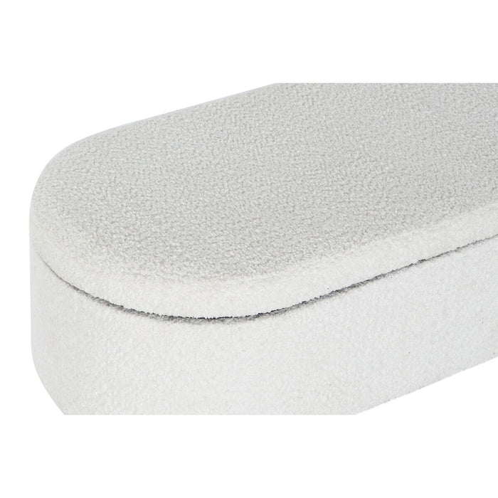 Banchetă DKD Home Decor Alb Natural Lemn MDF 100 x 40 x 50 cm