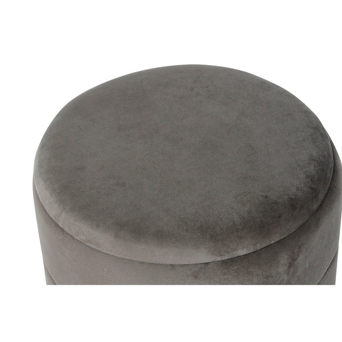 Suport pentru Picioare DKD Home Decor Auriu* Gri închis Poliester Metal 38 x 38 x 41 cm