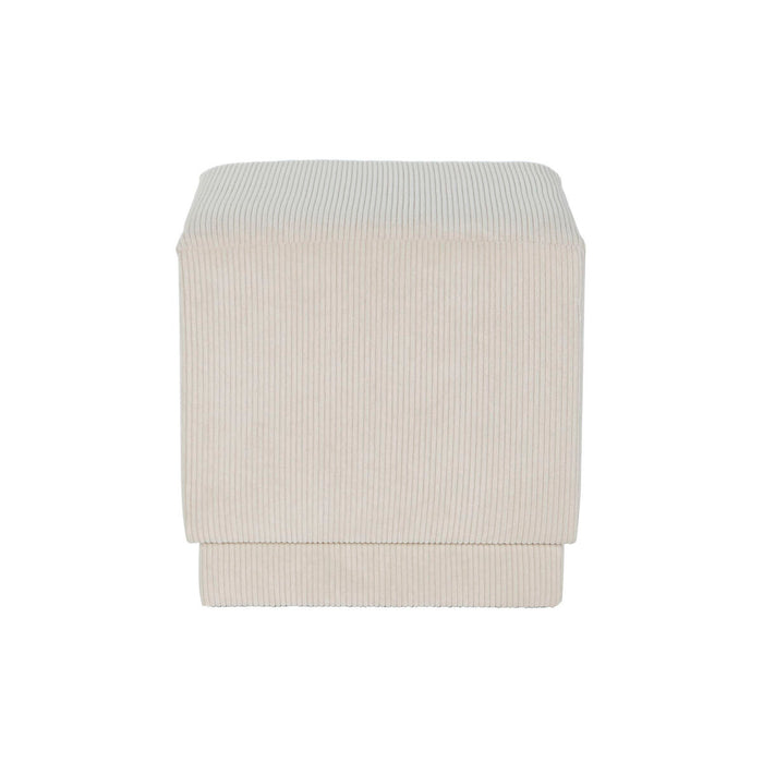 Suport pentru Picioare DKD Home Decor Bej Poliester Lemn MDF 40 x 40 x 40 cm