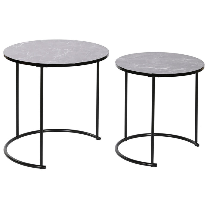 Set de 2 mese DKD Home Decor Negru 50 x 50 x 49 cm