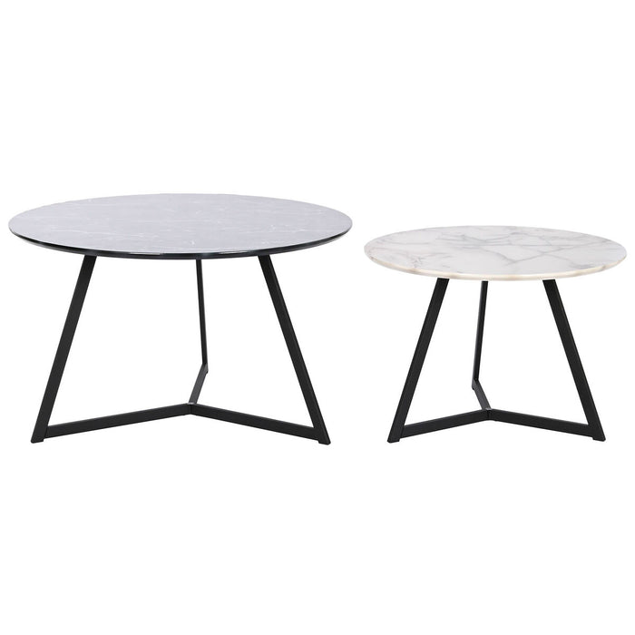 Set de 2 mese DKD Home Decor Negru 80 x 80 x 47,5 cm