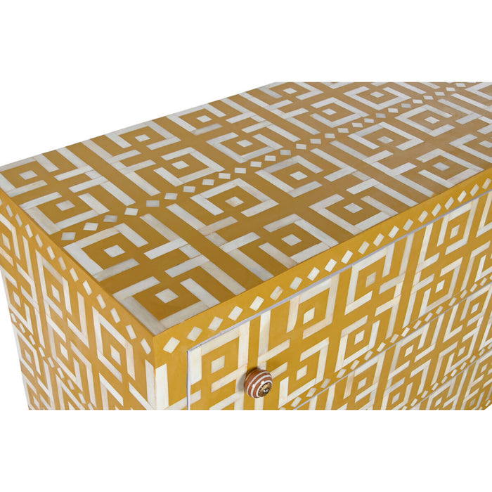 Comodă DKD Home Decor Galben Alb Os 100 x 40 x 75 cm